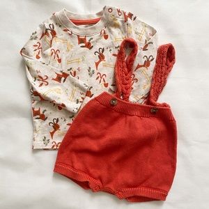 Baby Cat & Jack Knot Romper Set